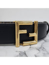 FF Fabric Reversible Leather Belt Black - FENDI - BALAAN 9