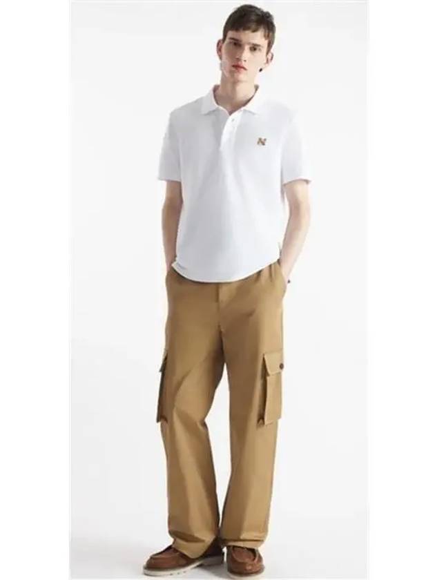 Fox Head Patch Cotton Polo Shirt White - MAISON KITSUNE - BALAAN 4