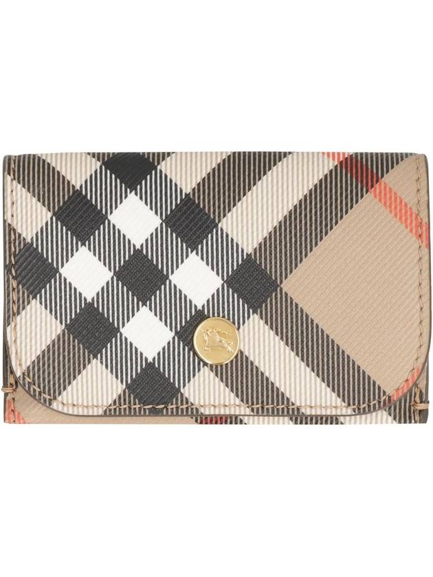 Check Half Wallet Beige - BURBERRY - BALAAN 3