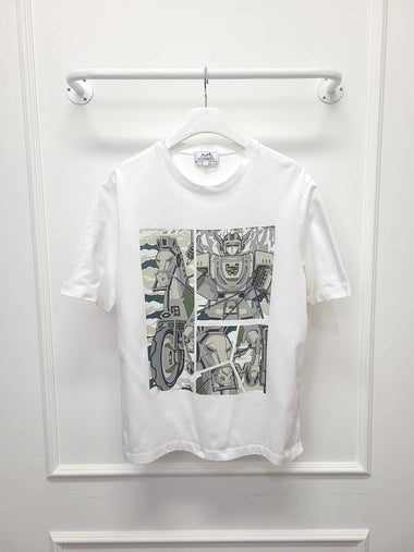 White Horse Mazinger Printing Short Sleeve T Shirt M - HERMES - BALAAN 1