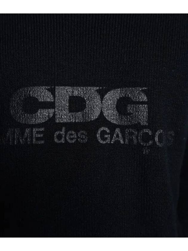 Round Neck School Pullover Knit Sweatshirt Black - COMME DES GARCONS - BALAAN 7