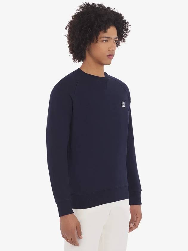 Grey Fox Head Patch Classic Sweatshirt Navy - MAISON KITSUNE - BALAAN 5