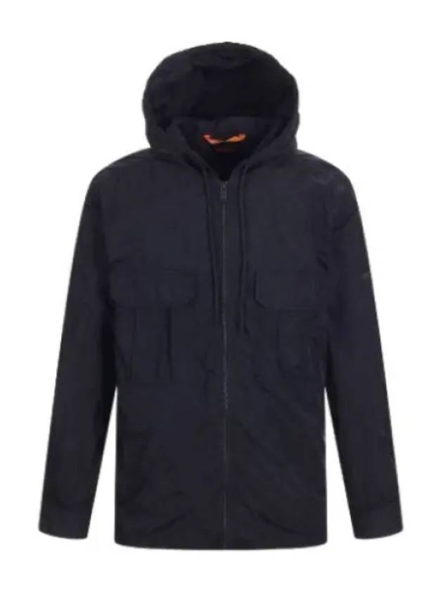 Boss Big Pocket Crinkle Canvas Hooded Zip Up Jacket Jumper - HUGO BOSS - BALAAN 1