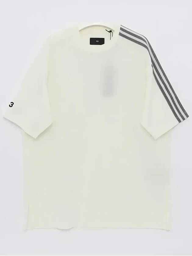 3 Stripe Short Sleeve T-Shirt Off White - Y-3 - BALAAN 3