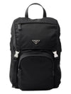 Re-Nylon Saffiano Leather Backpack Black - PRADA - BALAAN 2