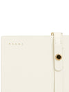 Small Book Logo Detail Leather Clutch Bag White - MARNI - BALAAN 9