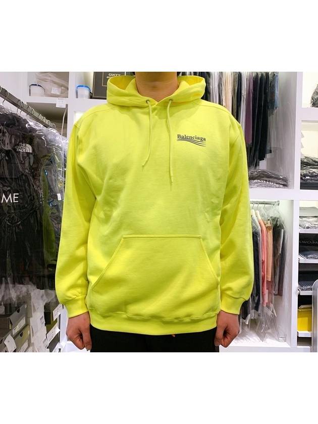 Men's Political Wave Logo Hoodie Neon - BALENCIAGA - BALAAN 3