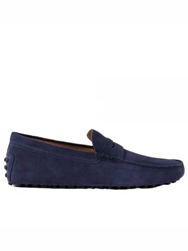 Men's Suede Gommino Driving Shoes Blue - TOD'S - BALAAN 2