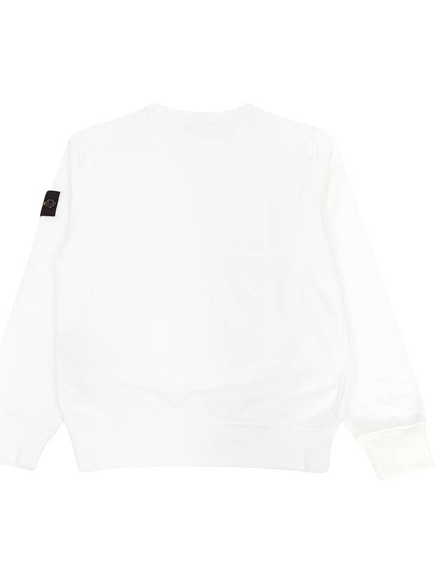 Kids Garment Dyed Logo Wappen Patch Sweatshirt White - STONE ISLAND - BALAAN 3