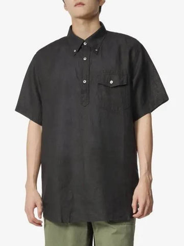 Popover Button Down Short Sleeve Shirt Black MP012RK263 - ENGINEERED GARMENTS - BALAAN 1