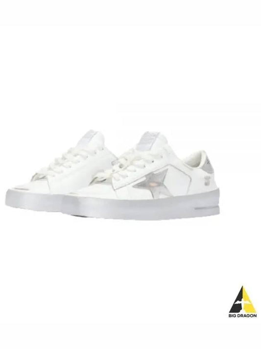 Stardan Silver Tab Low Top Sneakers White - GOLDEN GOOSE - BALAAN 2