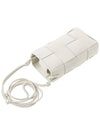 Cassette Intrecciato Mini Cross Bag Chalk White - BOTTEGA VENETA - BALAAN 5