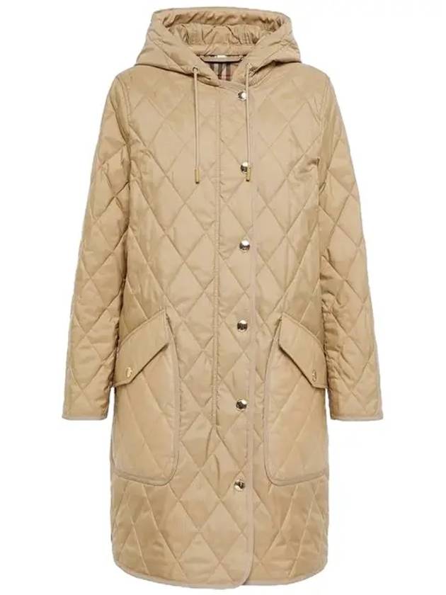 Diamond Quilted Hoodie Padding Archive Beige - BURBERRY - BALAAN 2