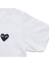 Women's Black Heart Wappen T-Shirt AZ P1T063 051 WHITE - COMME DES GARCONS - BALAAN 4