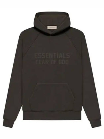 Essential Logo Pullover Brushed Hood Off Black Men's TShirt 192SU222055F BK - FEAR OF GOD - BALAAN 1