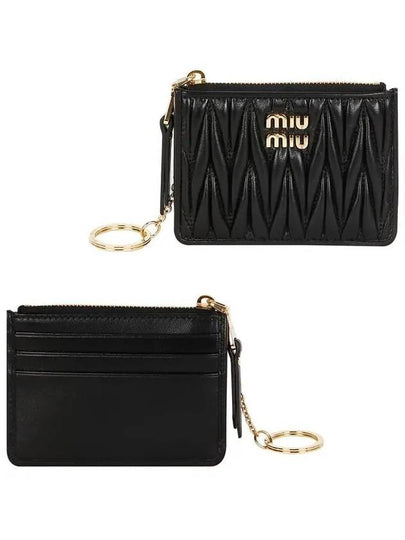 Matelasse Nappa Leather Card Wallet Black - MIU MIU - BALAAN 2