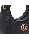 GG Marmont Half Moon Mini Bag Black - GUCCI - BALAAN 7