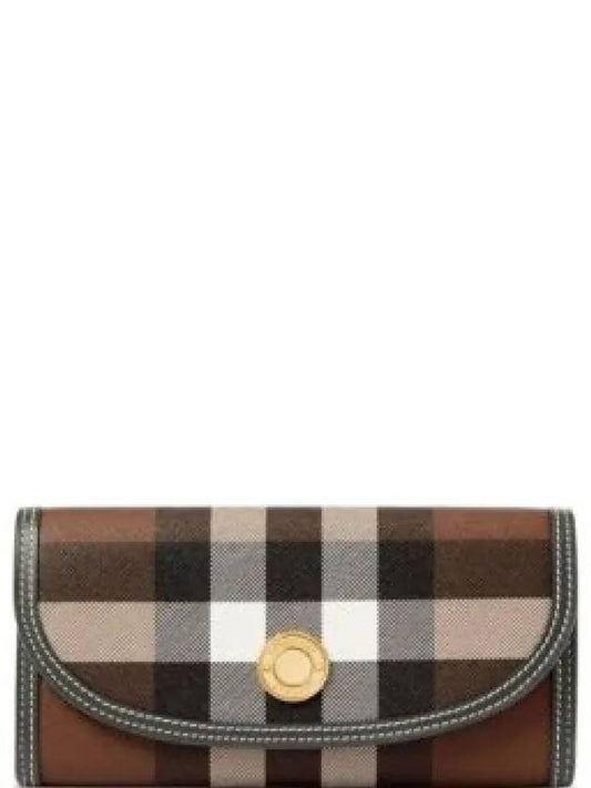 check pattern leather trim wallet - BURBERRY - BALAAN 2