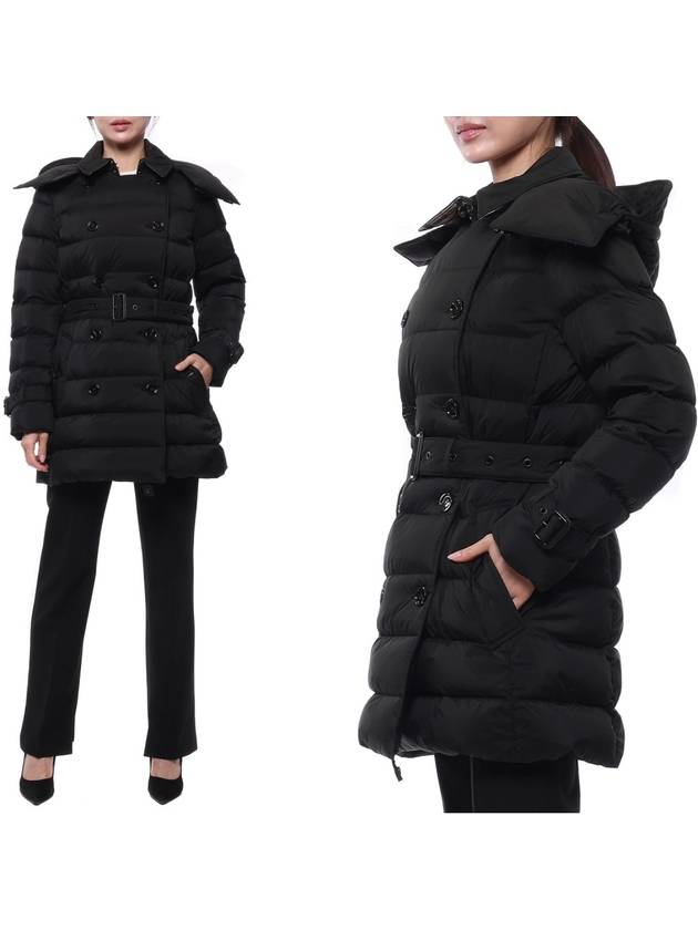 Detachable Hoodie Puffer Coat Padded Black - BURBERRY - BALAAN 2