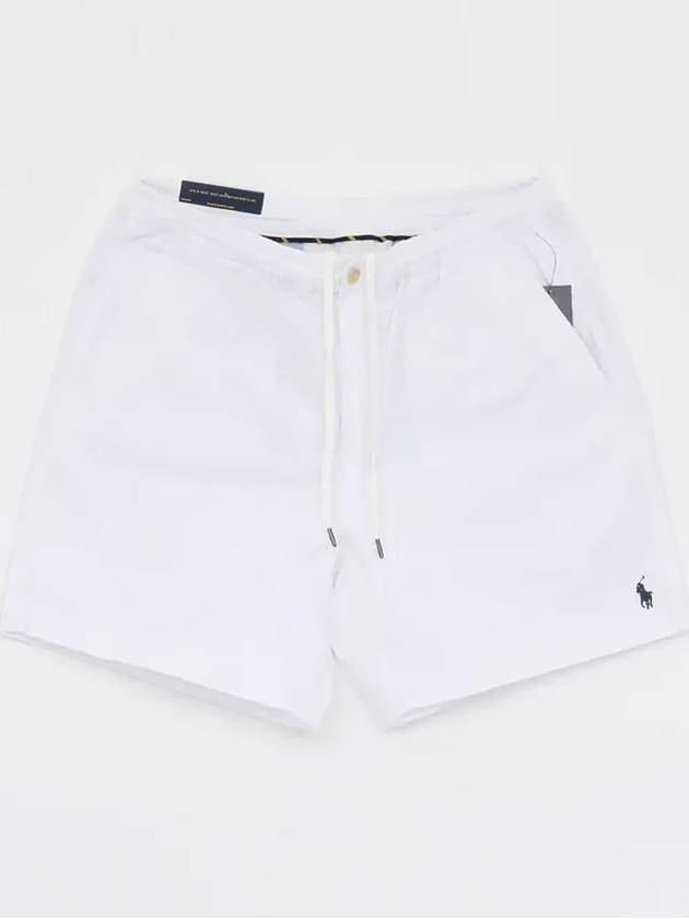 Men's Embroidered Pony Prepster Shorts White - POLO RALPH LAUREN - BALAAN 3