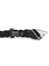 Triangle Logo Leather Belt Black - PRADA - BALAAN 5