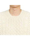 Crew Neck Lambswool Knit Top Ivory - DRUMOHR - BALAAN 7