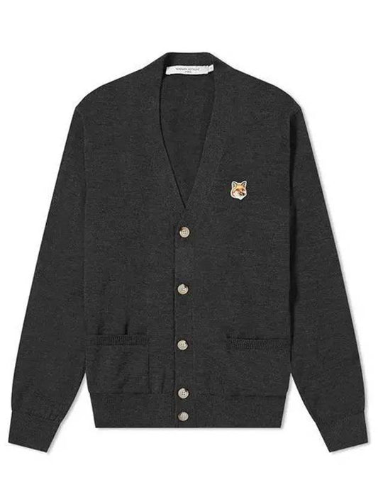 Fox Head Patch Classic Cardigan Anthracite - MAISON KITSUNE - BALAAN 2