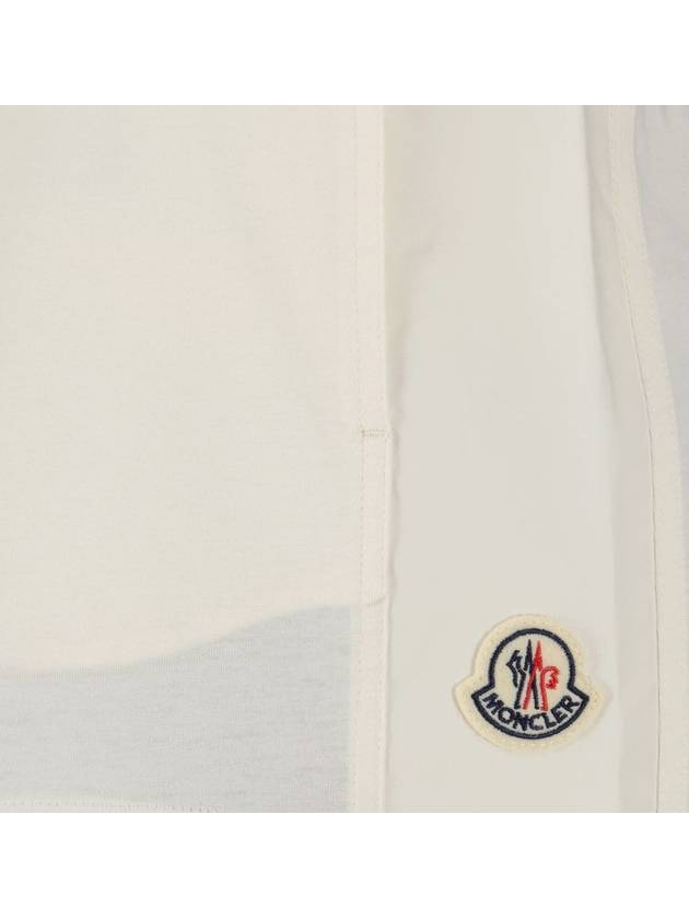 Logo Patch Cotton Jersey Shorts White - MONCLER - BALAAN 4