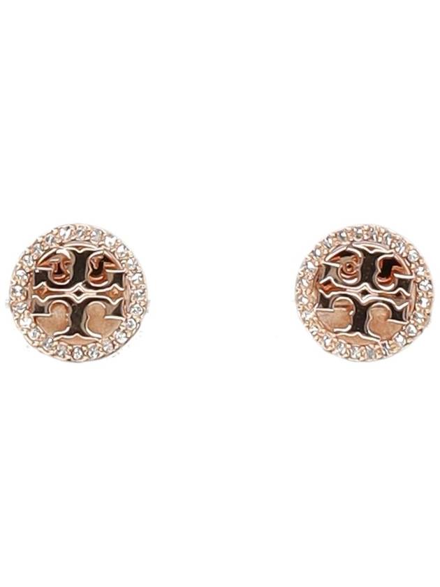 Miller Crystal Stud Earrings Rose Gold - TORY BURCH - BALAAN 2