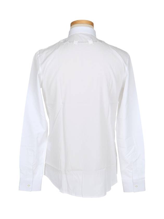 6018 306 100 White Crown of Thorns Embroidered Shirt - GIVENCHY - BALAAN 3