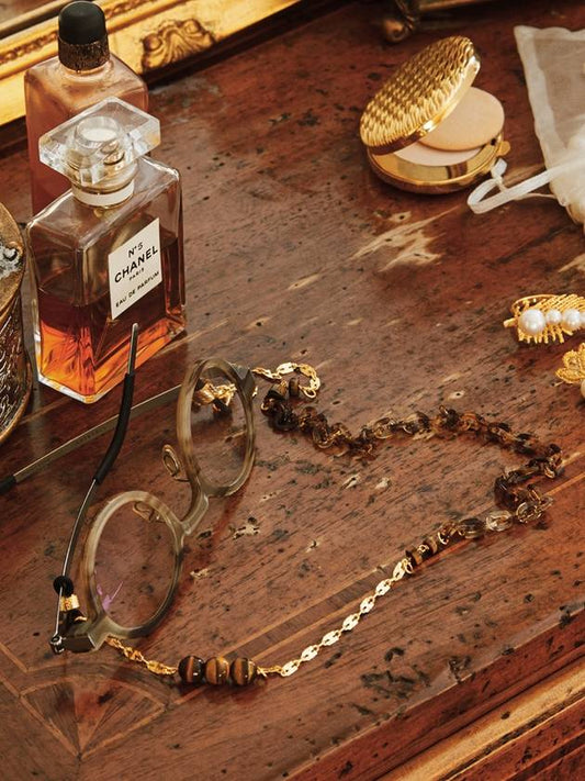 tiger's eye chain glasses necklace - ELYONA - BALAAN 2