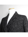 Charcoal gray herringbone long coat 55 - MAX MARA - BALAAN 4