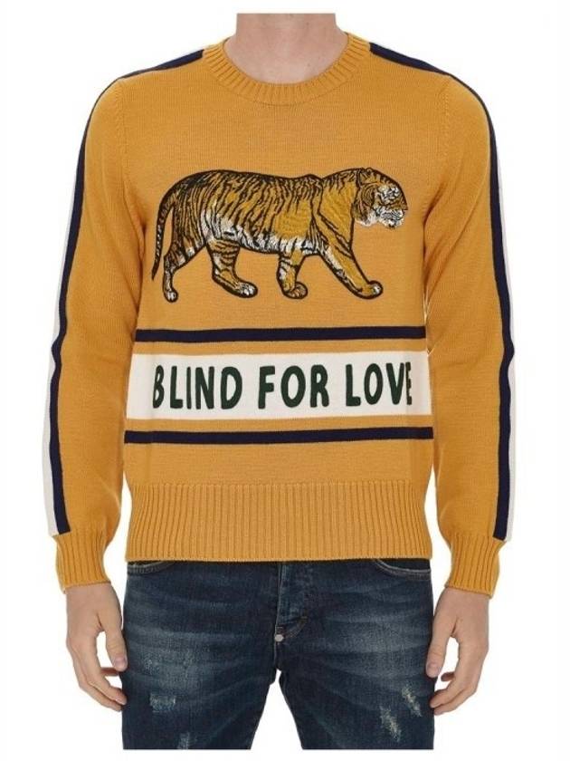 Tiger embroidered wool pullover knit - GUCCI - BALAAN 9