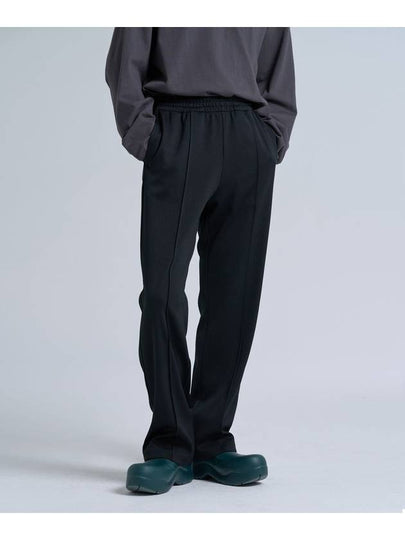 Semi Wide Pin Tuck Track Pants Black - INTERSECTION - BALAAN 2