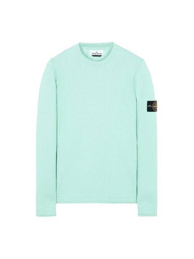 Wappen Patch Crew Neck Knit Top Aqua - STONE ISLAND - BALAAN 1