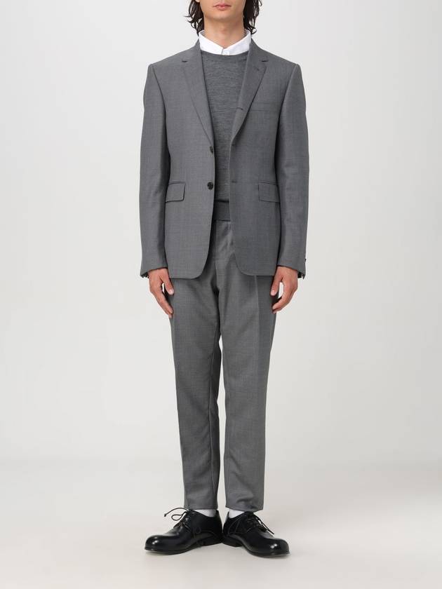 Low Rise Side Tab Wool Slacks Grey - THOM BROWNE - BALAAN 3