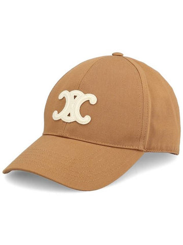 Triomphe Cotton Ball Cap Toffee - CELINE - BALAAN 1