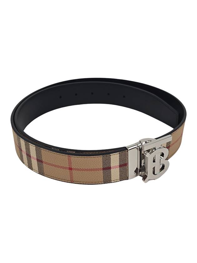 Monogram Motif Vintage Check Reversible Belt Archive Beige - BURBERRY - BALAAN 3