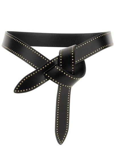 Lecce Knotted Leather Belt Black - ISABEL MARANT - BALAAN 2