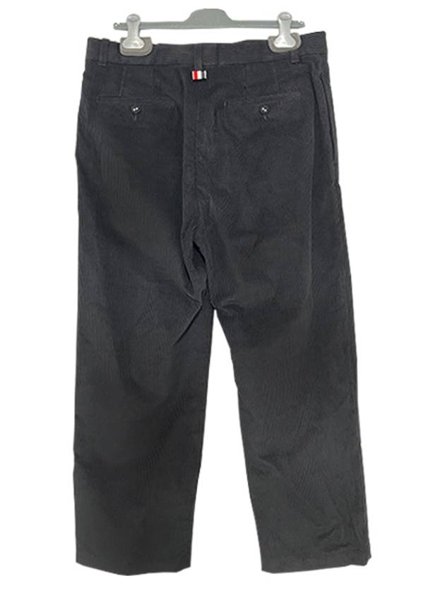 Men's Corduroy Straight Pants Black - THOM BROWNE - BALAAN 4