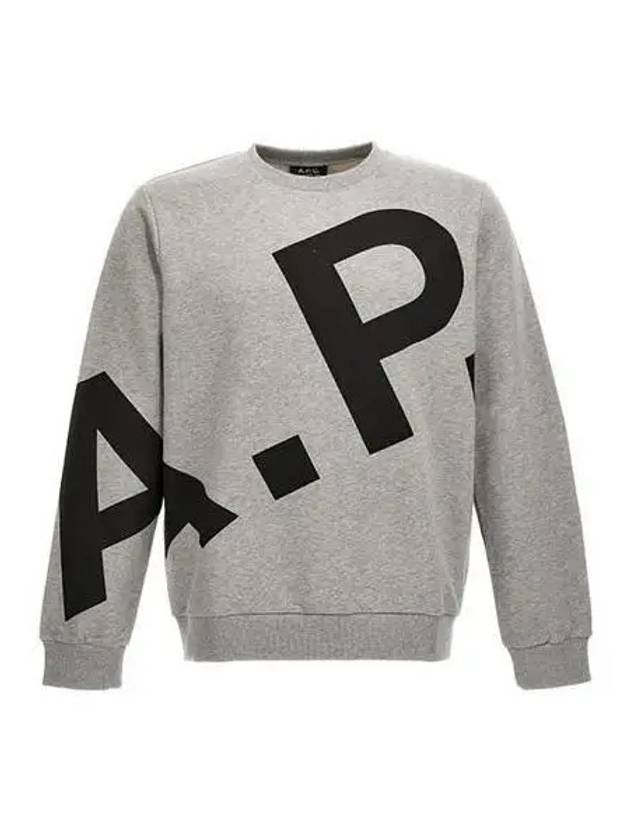 APC Corey Big Logo Sweatshirt Black Gray COFBQ M27817 - A.P.C. - BALAAN 1