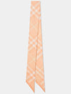 Check Skinny Silk Scarf Pink - BURBERRY - BALAAN 7