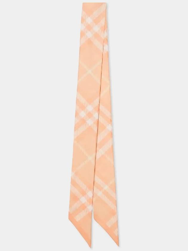 Check Skinny Silk Scarf Pink - BURBERRY - BALAAN 7