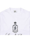 Slogan Print Cotton Short Sleeve T-Shirt White - SPORTY & RICH - BALAAN 4