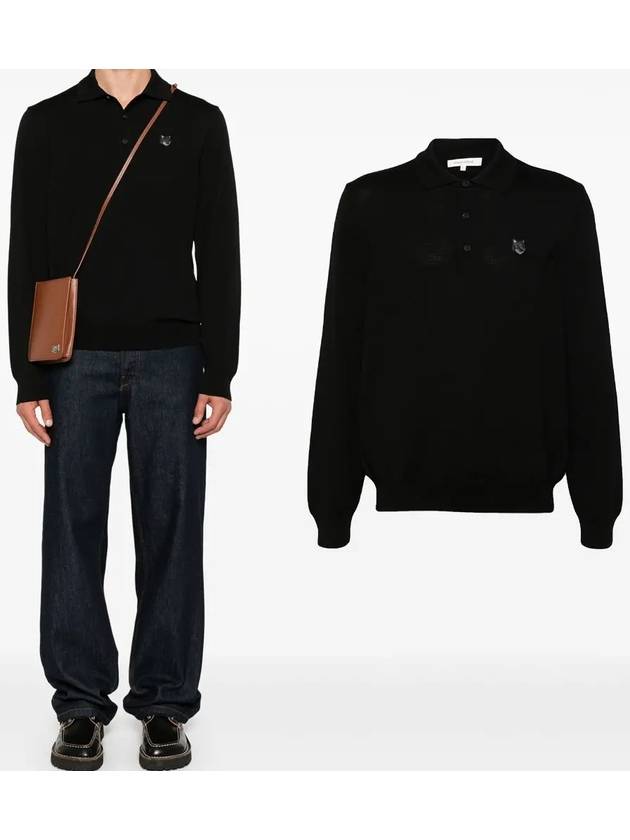 Maison Kitsune Bold Fox Head Patch Men s Wool Polo Knit MM00211 P199 - POLO RALPH LAUREN - BALAAN 1