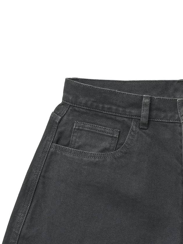 Cotton Dyeing Curved Wide Jeans Grey - NOIRER FOR WOMEN - BALAAN 6