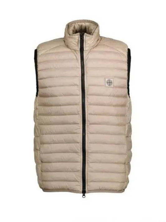 Loom Woven Chambers Recycled Nylon Down Padding Vest Dove Grey - STONE ISLAND - BALAAN 2