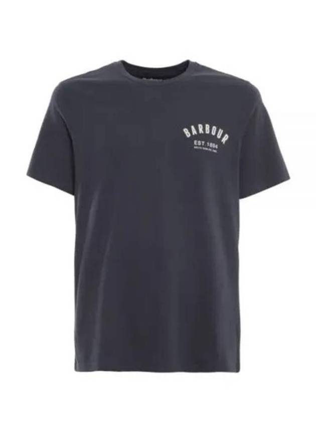 Men's Preppy Logo Short Sleeve T-Shirt Navy - BARBOUR - BALAAN 2