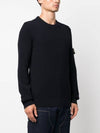 Crewneck Full Rib Wool Knit Top Navy - STONE ISLAND - BALAAN 4