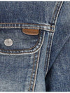 Classic Logo Tab Flap Pocket Denim Jacket Blue - TOM FORD - BALAAN 6